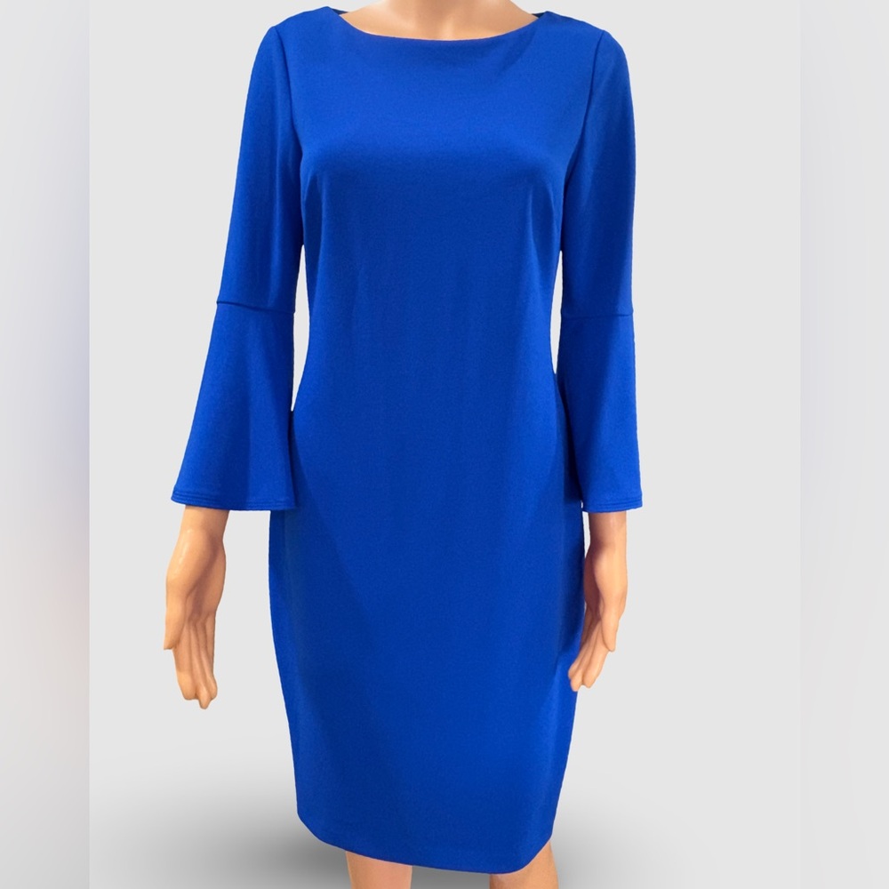 Calvin Klein Royal Blue Long Sleeve Dress